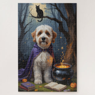 Puzzle Peinture fantaisiste d'Halloween de chien Bernedoo