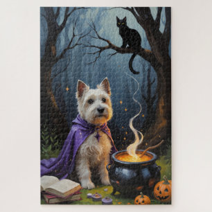 Puzzle Peinture fantaisiste d'Halloween de Terrier Cairn