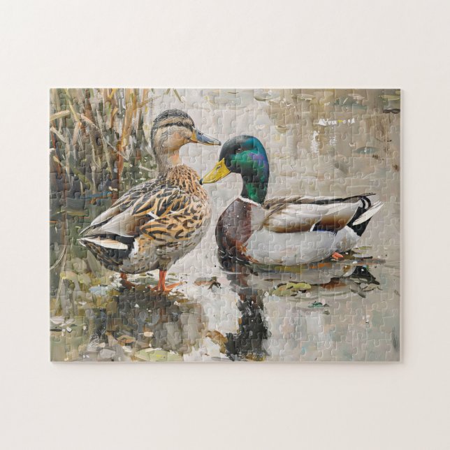 Puzzle Peinture faunique de canard et de colard (Horizontal)