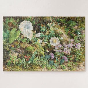 Puzzle Peinture florale de fleurs de pétunias vintage jol