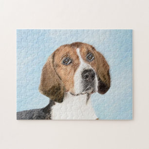 Puzzle Peinture Foxhound en anglais - Joli art original c