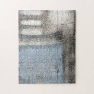 Puzzle Peinture grise et bleue abstraite