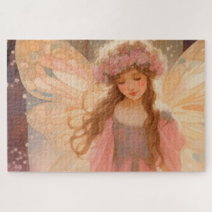Puzzle Peinture Imaginaire Fée Rose Cute