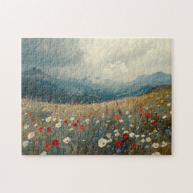 Puzzle Peinture impressionniste Paysage Fleur sauvage (Horizontal)