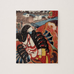 Puzzle Peinture japonaise vintage - acteur de Kabuki