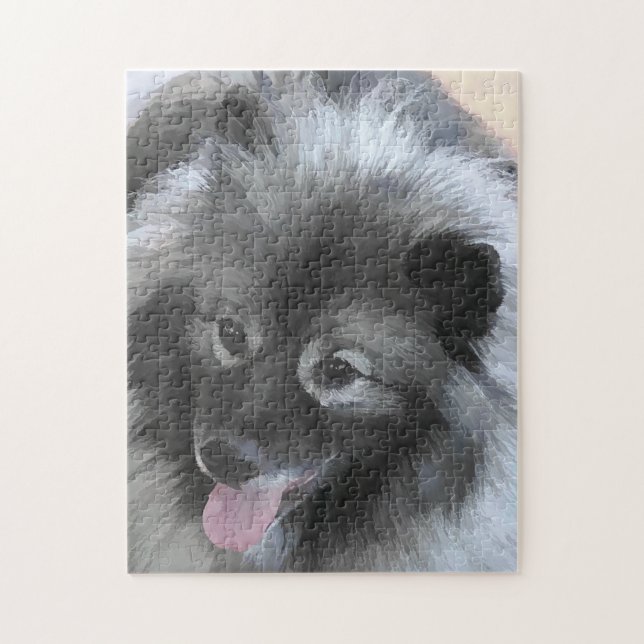 Puzzle Peinture Keeshond Bailey - Cute Original Chien Art (Vertical)