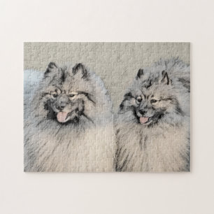 Puzzle Peinture Keeshond Brothers - Art Chien original