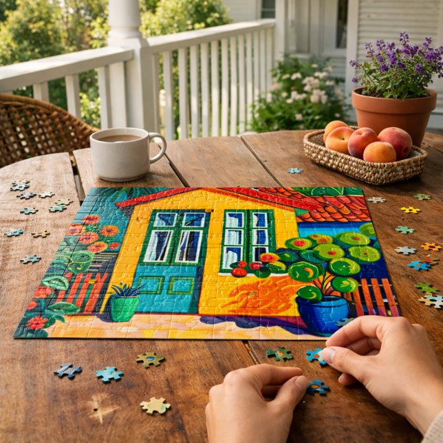 Puzzle Peinture lumineuse et vive de la maison (Créateur téléchargé)