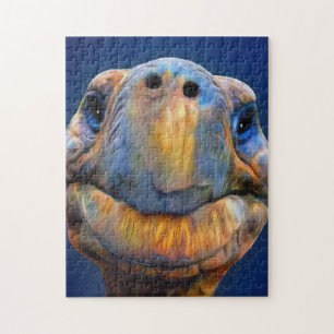 Puzzle Peinture moderne de tortue marine