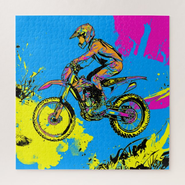 Puzzle Peinture - Motocross Rider (Vertical)