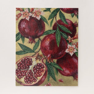 Puzzle Peinture murale botanique à l'huile de grenade