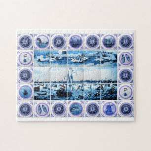 Puzzle Peinture murale vintage de tuile de style de la