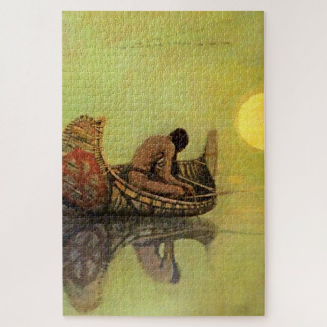 Puzzle Peinture occidentale de N C Wyeth « Le Pêcheur Sil (Vertical)