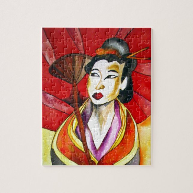 Puzzle peinture originale d'art Geisha (Vertical)