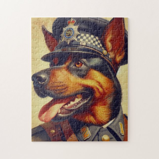 Puzzle Peinture par Rottweiler rétro (Vertical)