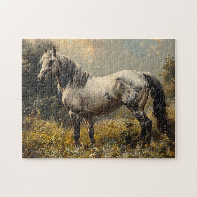 Puzzle Peinture paysagère Wild Mustang (Horizontal)
