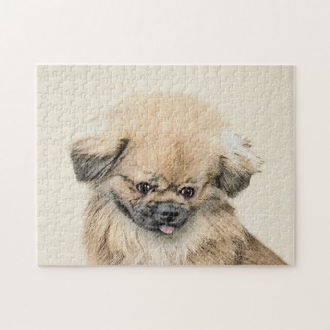 Puzzle Peinture Pekingese - Cute Original Chien Art (Horizontal)