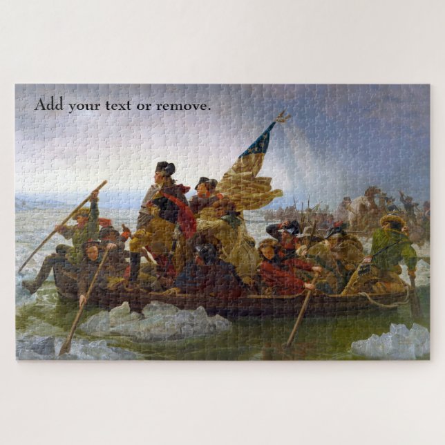 Puzzle Peinture personnalisée "Washington Crossing the De (Horizontal)