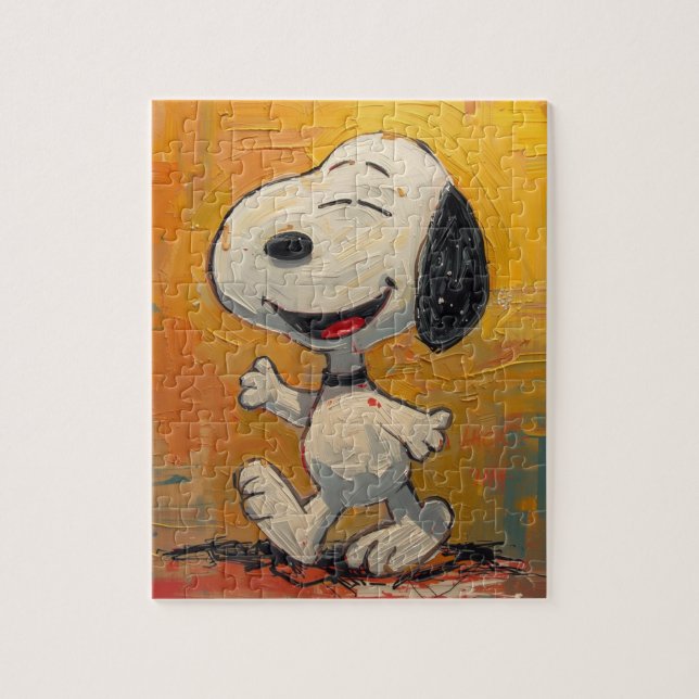 Puzzle Peinture Pop Art de Chien Beagle Joyeux (Vertical)