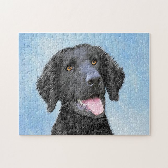 Puzzle Peinture Retriever recouverte de boue - Art Chien  (Horizontal)