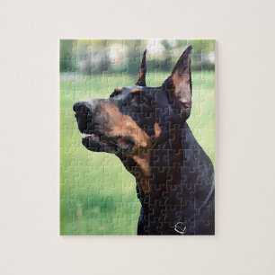 Puzzle Peinture rêveuse de visage de Pinscher de