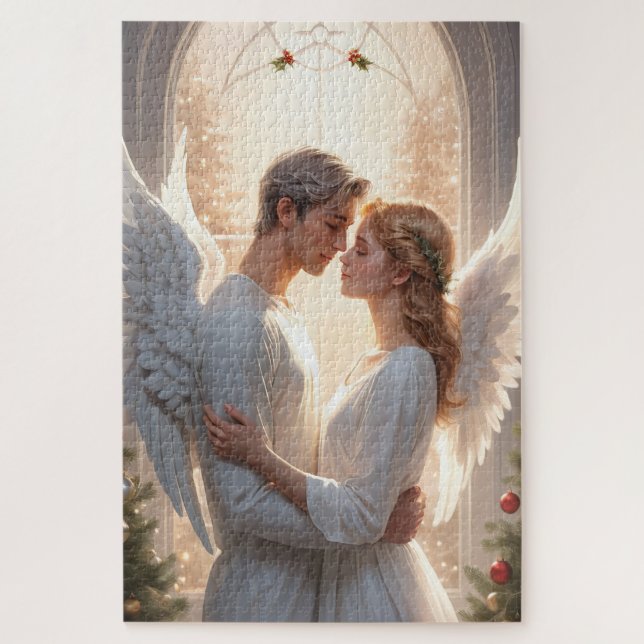 Puzzle Peinture romantique Angel Couple (Vertical)