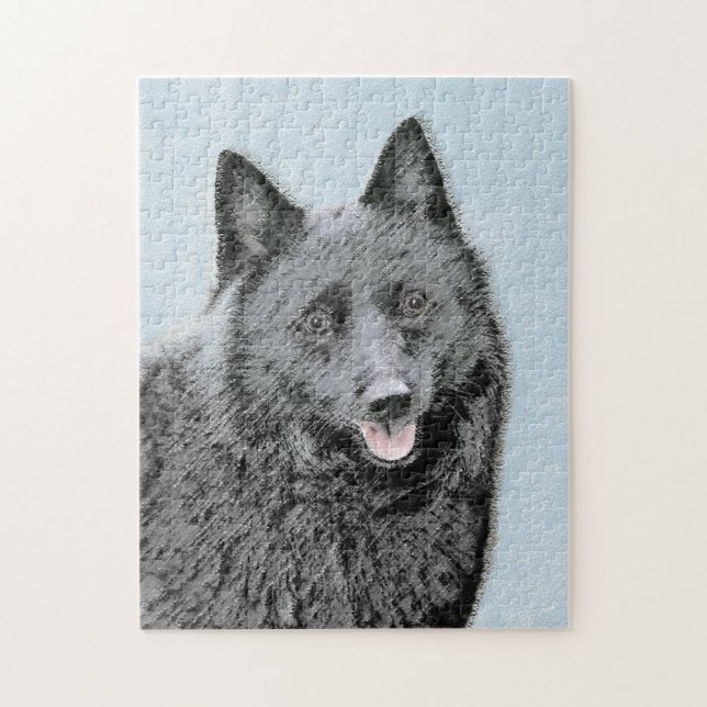Puzzle Peinture Schipperke - Cute Original Chien Art (Vertical)