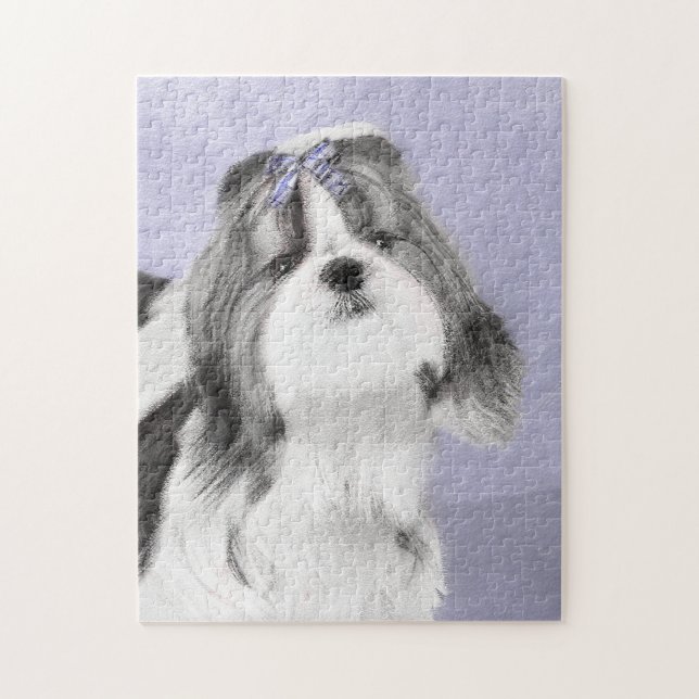 Puzzle Peinture Shih Tzu - Cute Original Chien Art (Vertical)