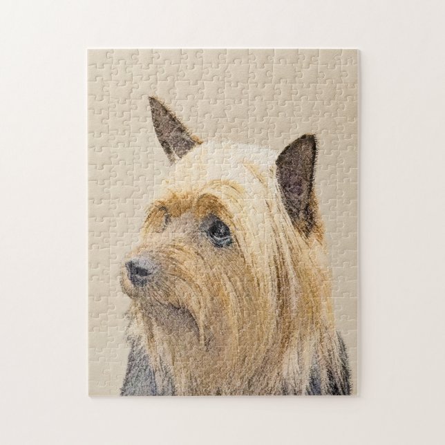 Puzzle Peinture Silky Terrier - Cute Original Chien Art (Vertical)