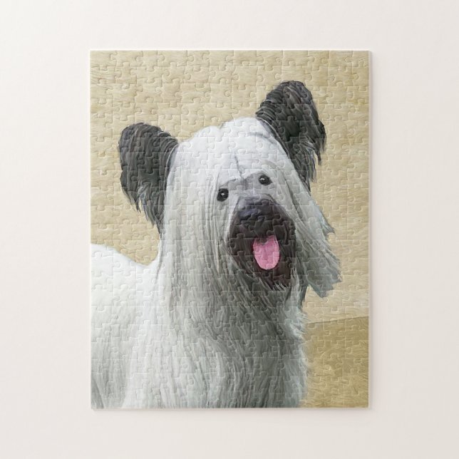 Puzzle Peinture Skye Terrier - Cute Original Chien Art (Vertical)