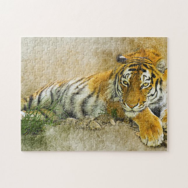 Puzzle Peinture sur tigre (Horizontal)