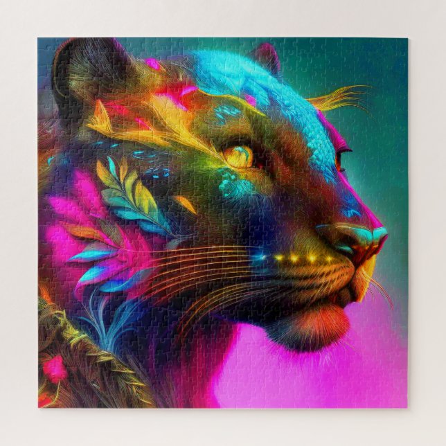 Puzzle Peinture Tiger Portrait (Vertical)
