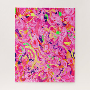 Puzzle Peinture tourbillons abstraits colorés mignons