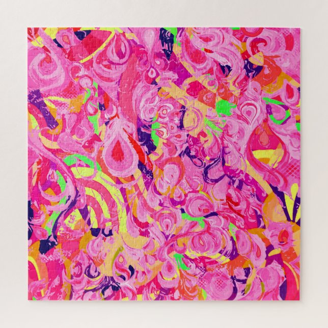 Puzzle Peinture tourbillons abstraits colorés mignons (Vertical)