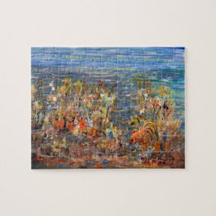Puzzle Peinture tropicale d'aquarium de poissons du monde