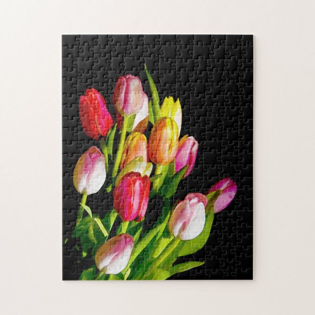 Puzzle Peinture Tulip - Art Fleur original (Vertical)