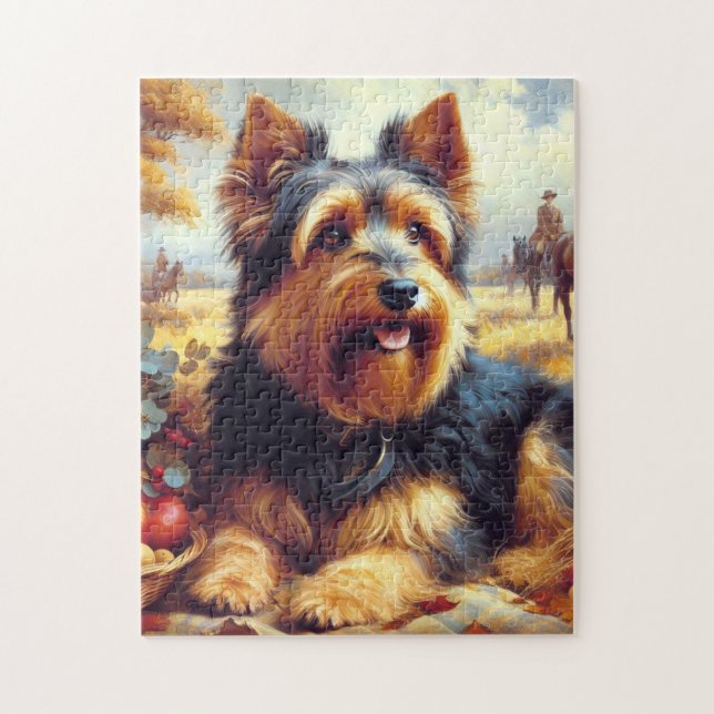Puzzle Peinture vintage australienne Terrier (Vertical)