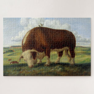 Puzzle Peinture vintage de Hereford Bull