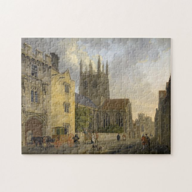 Puzzle Peinture vintage de l'université Oxford Angleterre (Horizontal)