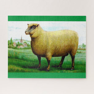 Puzzle peinture vintage de mouton
