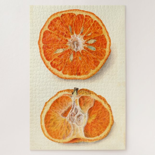 Puzzle Peinture vintage de Tangerines (Vertical)