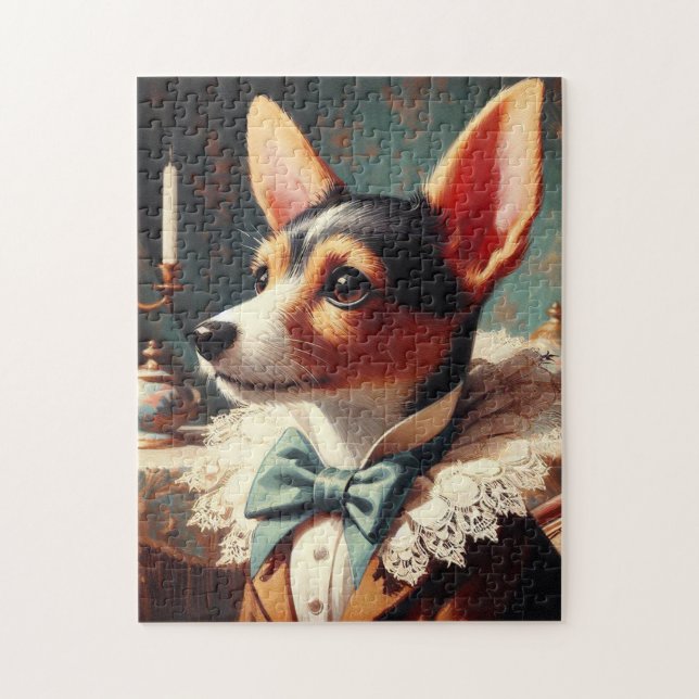 Puzzle Peinture vintage Toy Fox Terrier (Vertical)