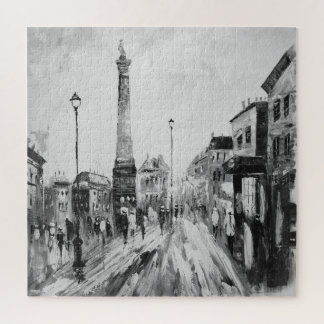 Puzzle Peintures artistiques en noir et blanc.