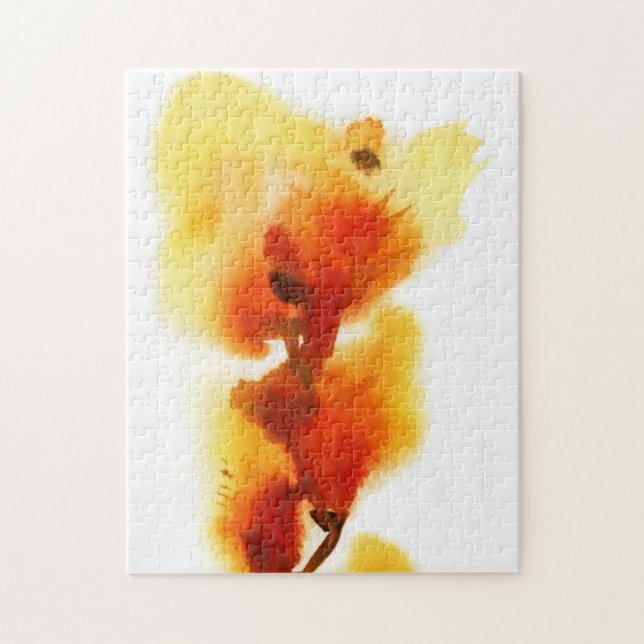 Puzzle Peintures florales abstraites 2 d'aquarelle (Vertical)
