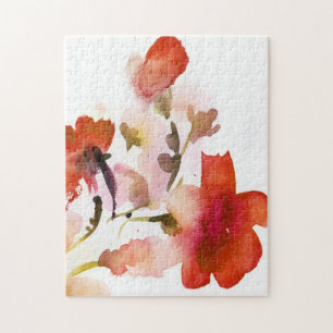 Puzzle Peintures florales abstraites d'aquarelle