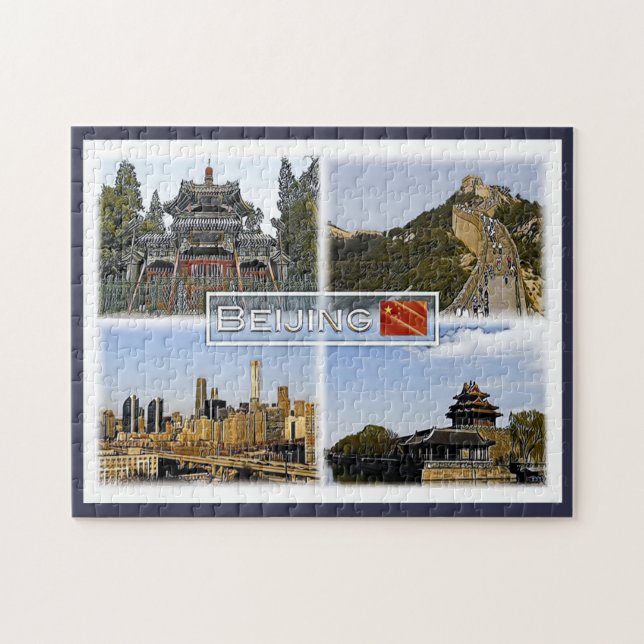 Puzzle Pékin - Chine - Mosaïque - (Horizontal)