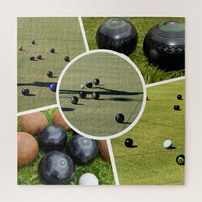 Puzzle Pelouse Bowls Five Photo Collage, Jigsaw (Vertical)