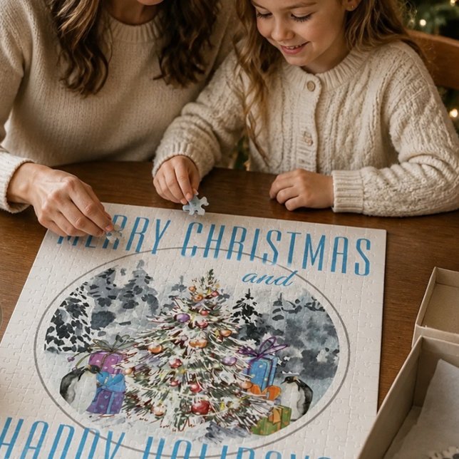 Puzzle Penguin Christmas Celebration 16"x20" (Créateur téléchargé)