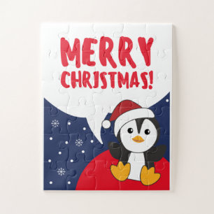 Puzzle Penguin Christmas Snow Winter Animals Penguins