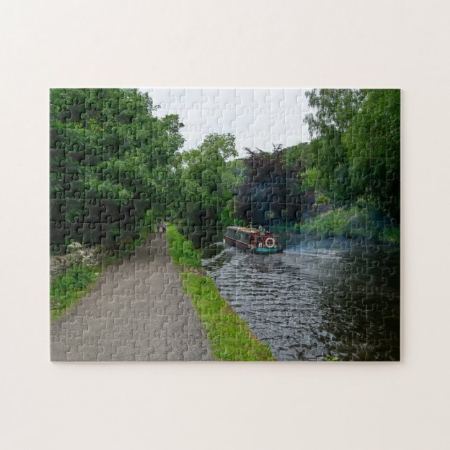 Puzzle Péniche traditionnelle sur le canal de Rochdale (Horizontal)